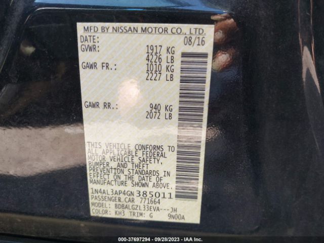 Photo 8 VIN: 1N4AL3AP4GN385011 - NISSAN ALTIMA 