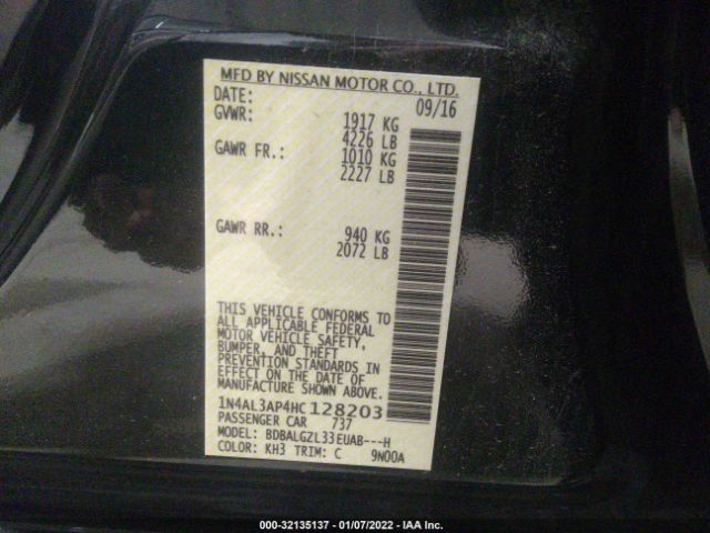 Photo 8 VIN: 1N4AL3AP4HC128203 - NISSAN ALTIMA 