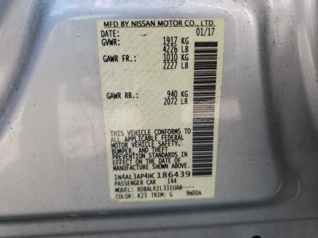 Photo 9 VIN: 1N4AL3AP4HC186439 - NISSAN ALTIMA 2.5 