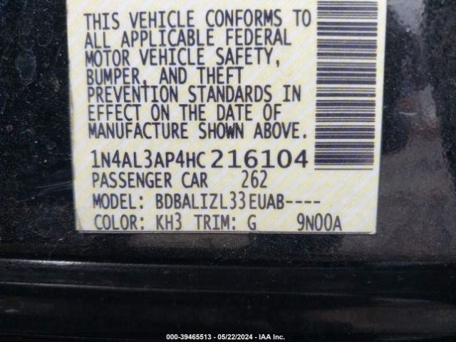 Photo 8 VIN: 1N4AL3AP4HC216104 - NISSAN ALTIMA 