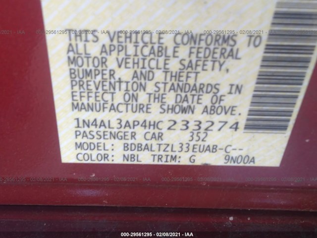 Photo 8 VIN: 1N4AL3AP4HC233274 - NISSAN ALTIMA 