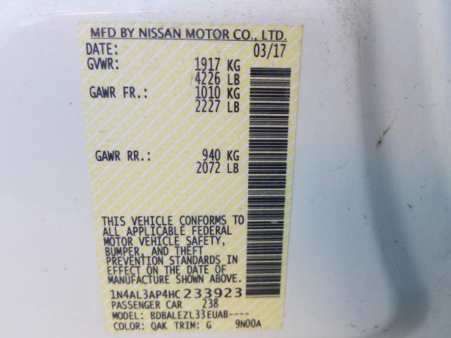 Photo 9 VIN: 1N4AL3AP4HC233923 - NISSAN ALTIMA 2.5 