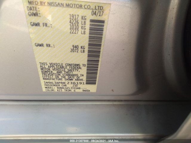 Photo 8 VIN: 1N4AL3AP4HC236191 - NISSAN ALTIMA 