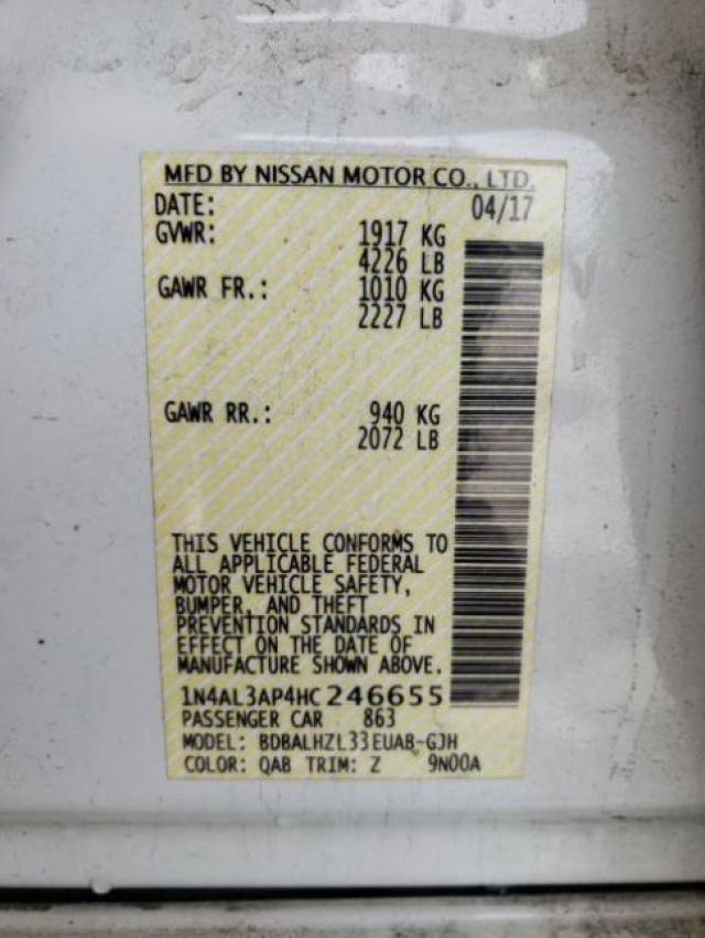 Photo 9 VIN: 1N4AL3AP4HC246655 - NISSAN ALTIMA 2.5 