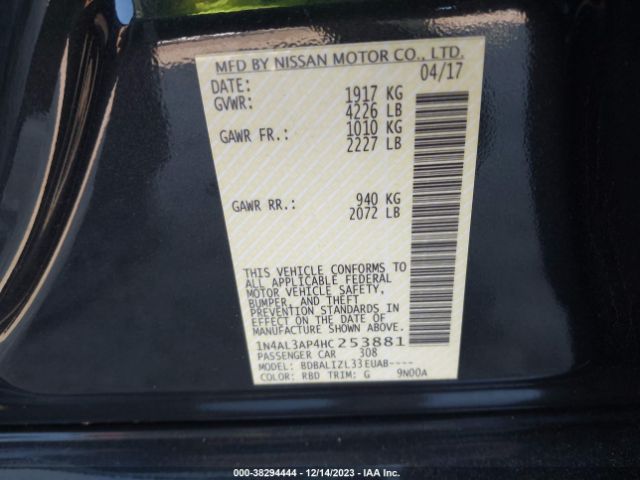 Photo 8 VIN: 1N4AL3AP4HC253881 - NISSAN ALTIMA 