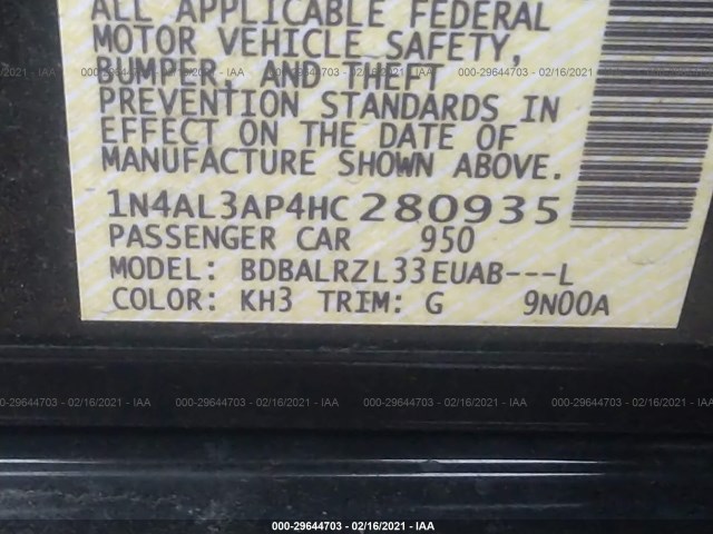 Photo 8 VIN: 1N4AL3AP4HC280935 - NISSAN ALTIMA 