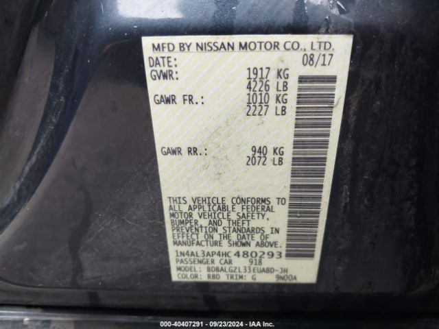 Photo 8 VIN: 1N4AL3AP4HC480293 - NISSAN ALTIMA 