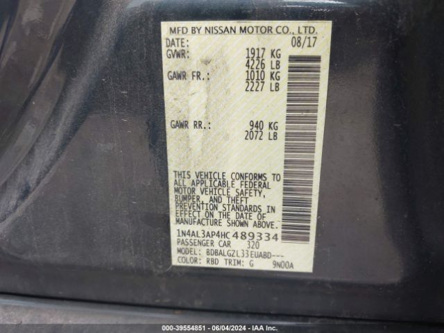 Photo 8 VIN: 1N4AL3AP4HC489334 - NISSAN ALTIMA 