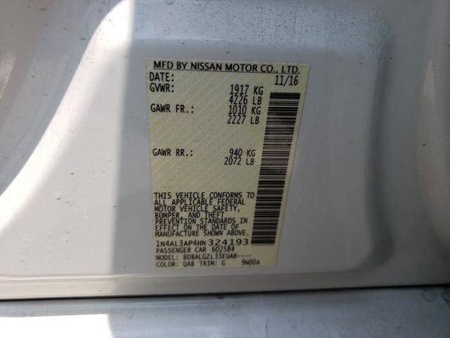 Photo 9 VIN: 1N4AL3AP4HN324193 - NISSAN ALTIMA 2.5 