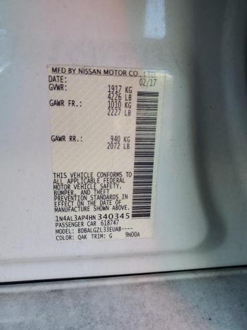 Photo 9 VIN: 1N4AL3AP4HN340345 - NISSAN ALTIMA 2.5 