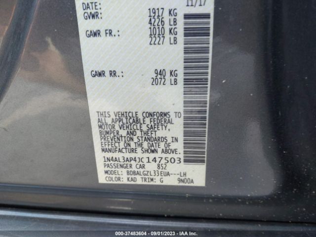 Photo 8 VIN: 1N4AL3AP4JC147503 - NISSAN ALTIMA 