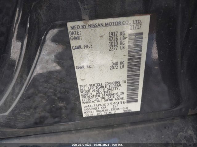 Photo 8 VIN: 1N4AL3AP4JC154936 - NISSAN ALTIMA 