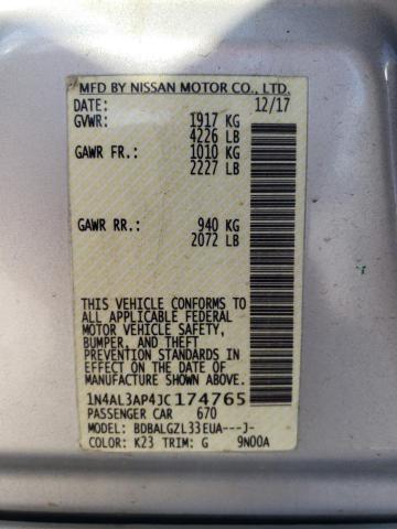 Photo 9 VIN: 1N4AL3AP4JC174765 - NISSAN ALTIMA 2.5 