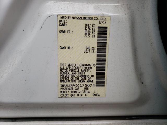 Photo 9 VIN: 1N4AL3AP4JC175074 - NISSAN ALTIMA 2.5 