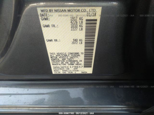 Photo 8 VIN: 1N4AL3AP4JC179657 - NISSAN ALTIMA 