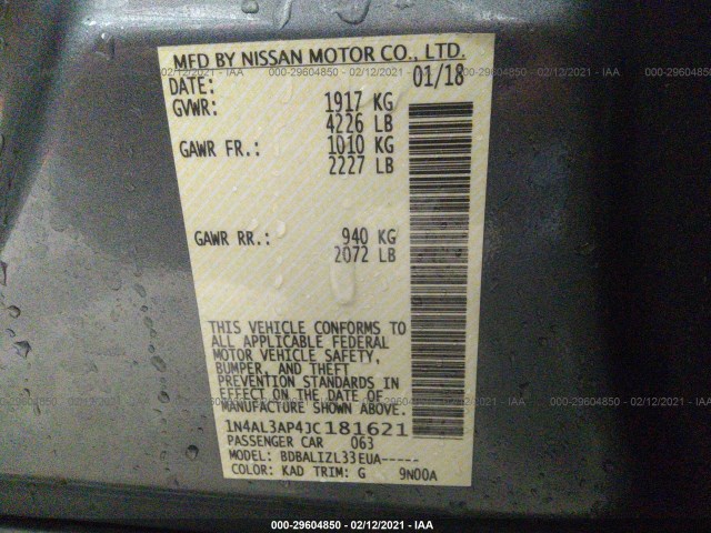 Photo 8 VIN: 1N4AL3AP4JC181621 - NISSAN ALTIMA 