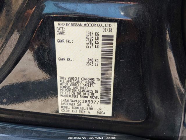 Photo 8 VIN: 1N4AL3AP4JC189377 - NISSAN ALTIMA 