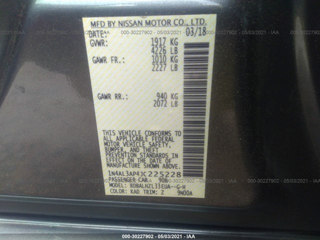 Photo 8 VIN: 1N4AL3AP4JC225228 - NISSAN ALTIMA 