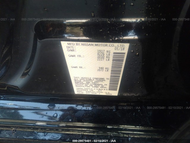 Photo 8 VIN: 1N4AL3AP4JC258035 - NISSAN ALTIMA 