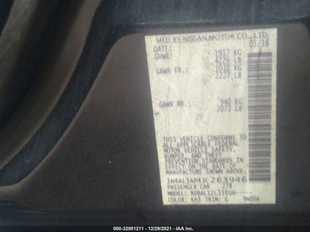 Photo 8 VIN: 1N4AL3AP4JC263946 - NISSAN ALTIMA 