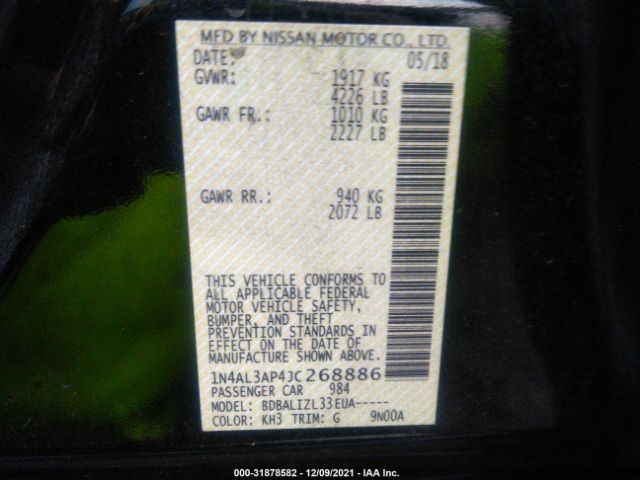 Photo 8 VIN: 1N4AL3AP4JC268886 - NISSAN ALTIMA 