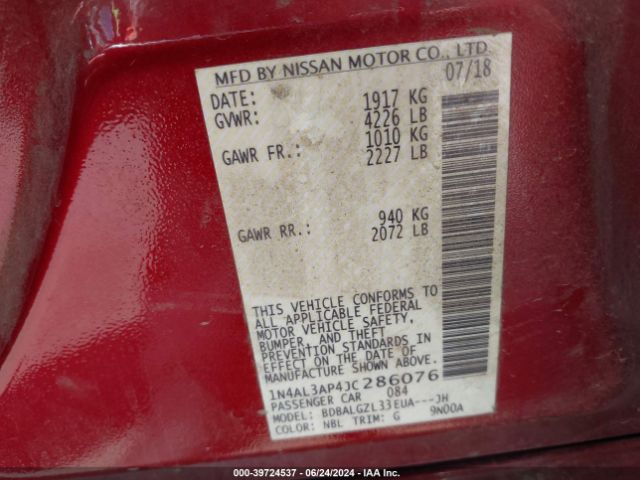 Photo 8 VIN: 1N4AL3AP4JC286076 - NISSAN ALTIMA 