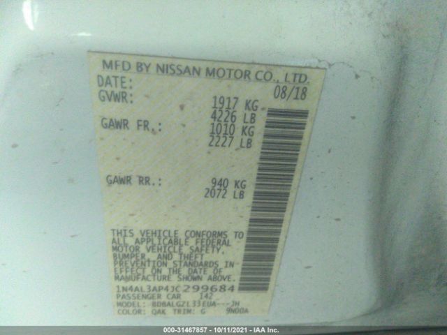 Photo 8 VIN: 1N4AL3AP4JC299684 - NISSAN ALTIMA 