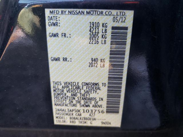 Photo 9 VIN: 1N4AL3AP5DC103756 - NISSAN ALTIMA 2.5 