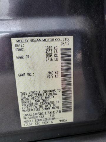 Photo 12 VIN: 1N4AL3AP5DC136076 - NISSAN ALTIMA 