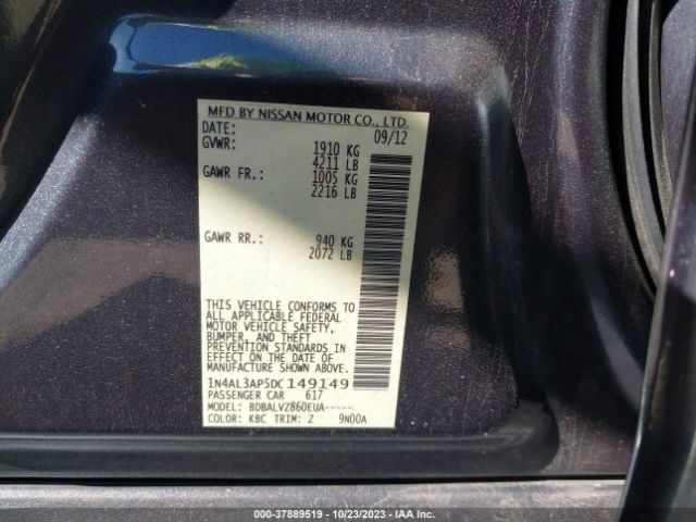 Photo 8 VIN: 1N4AL3AP5DC149149 - NISSAN ALTIMA 