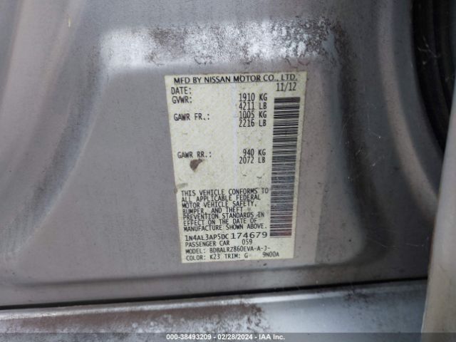 Photo 8 VIN: 1N4AL3AP5DC174679 - NISSAN ALTIMA 