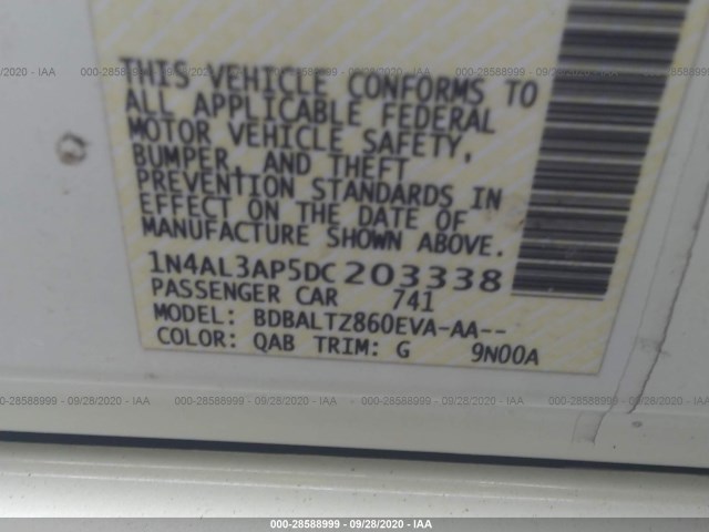 Photo 8 VIN: 1N4AL3AP5DC203338 - NISSAN ALTIMA 