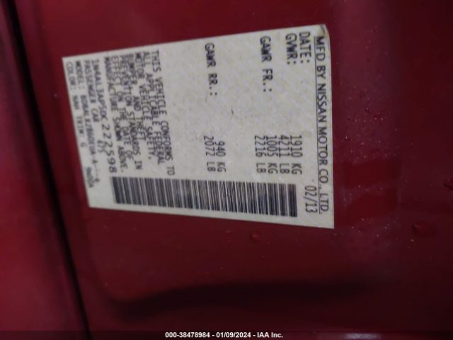 Photo 8 VIN: 1N4AL3AP5DC222598 - NISSAN ALTIMA 