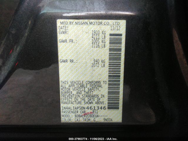 Photo 8 VIN: 1N4AL3AP5DN461346 - NISSAN ALTIMA 