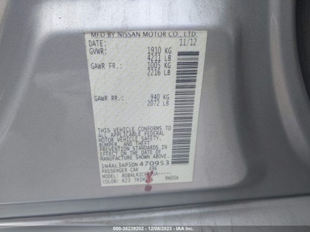 Photo 8 VIN: 1N4AL3AP5DN470953 - NISSAN ALTIMA 