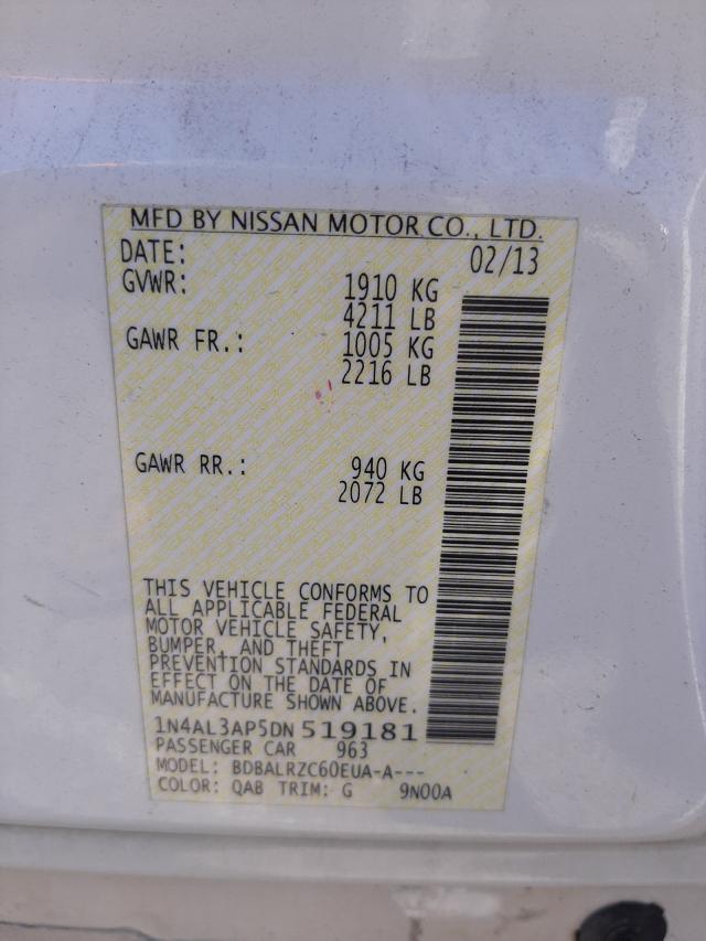 Photo 9 VIN: 1N4AL3AP5DN519181 - NISSAN SENTRA 