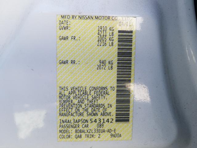 Photo 9 VIN: 1N4AL3AP5DN543142 - NISSAN ALTIMA 2.5 