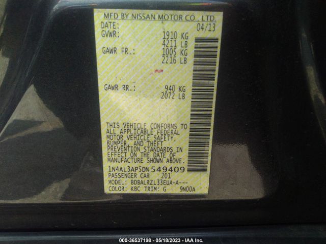 Photo 8 VIN: 1N4AL3AP5DN549409 - NISSAN ALTIMA 