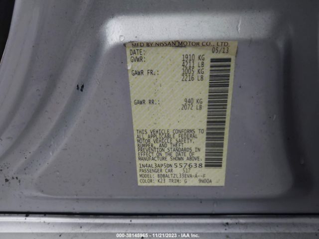 Photo 8 VIN: 1N4AL3AP5DN557638 - NISSAN ALTIMA 