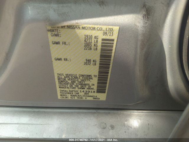 Photo 8 VIN: 1N4AL3AP5EC143918 - NISSAN ALTIMA 