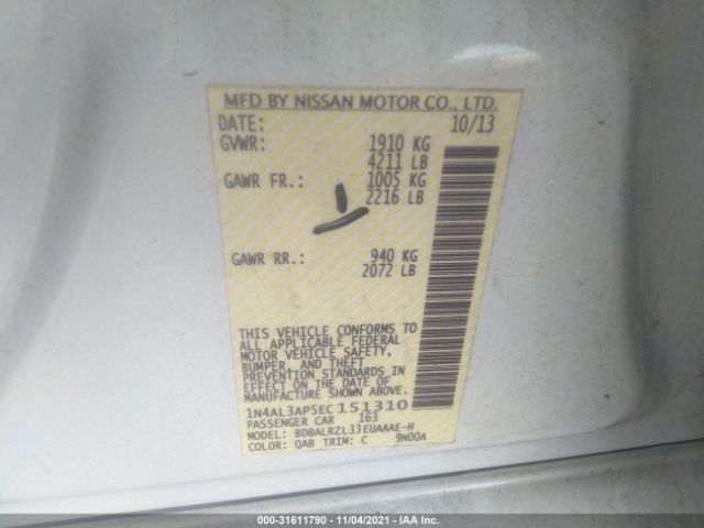 Photo 8 VIN: 1N4AL3AP5EC151310 - NISSAN ALTIMA 