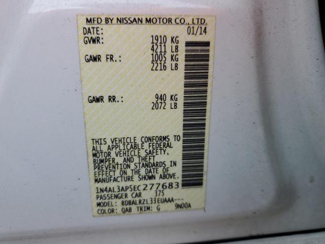 Photo 12 VIN: 1N4AL3AP5EC277683 - NISSAN ALTIMA 2.5 