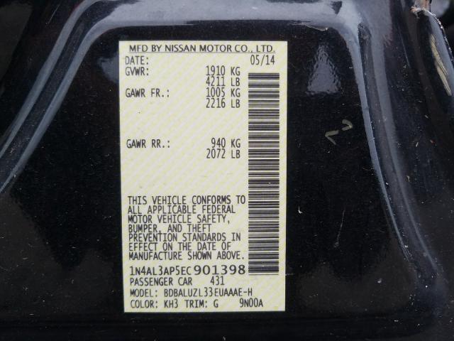 Photo 9 VIN: 1N4AL3AP5EC901398 - NISSAN ALTIMA 