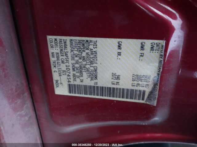 Photo 8 VIN: 1N4AL3AP5FC107454 - NISSAN ALTIMA 