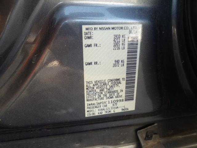 Photo 9 VIN: 1N4AL3AP5FC110998 - NISSAN ALTIMA 2.5 