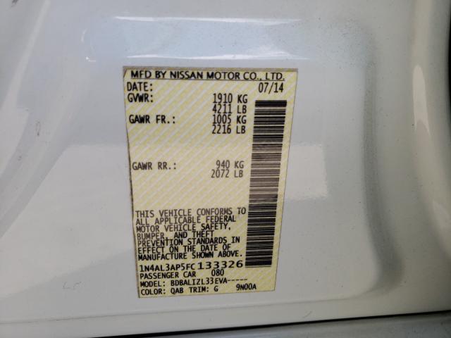 Photo 9 VIN: 1N4AL3AP5FC133326 - NISSAN ALTIMA 2.5 