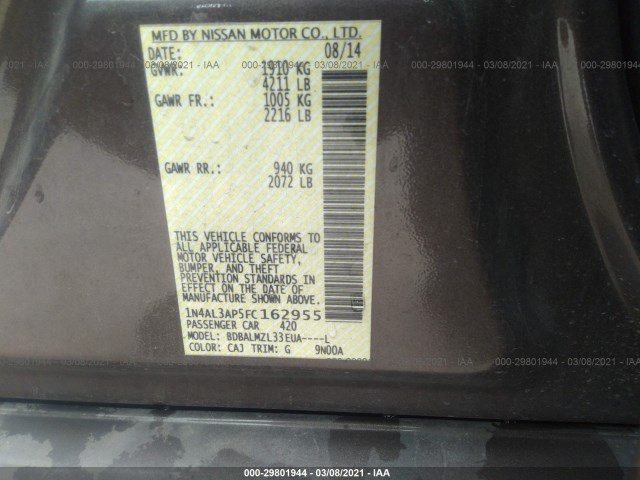 Photo 8 VIN: 1N4AL3AP5FC162955 - NISSAN ALTIMA 