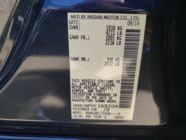 Photo 9 VIN: 1N4AL3AP5FC169209 - NISSAN ALTIMA 2.5 