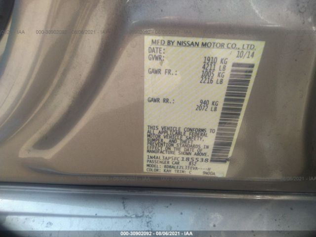 Photo 8 VIN: 1N4AL3AP5FC185538 - NISSAN ALTIMA 