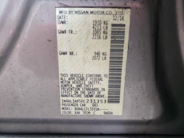 Photo 9 VIN: 1N4AL3AP5FC231353 - NISSAN ALTIMA 2.5 